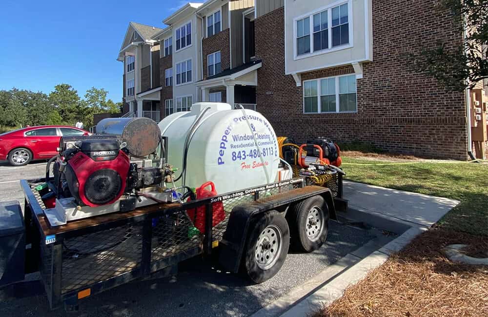 Historic Charleston building cleaned by Peppers Pressure Washing