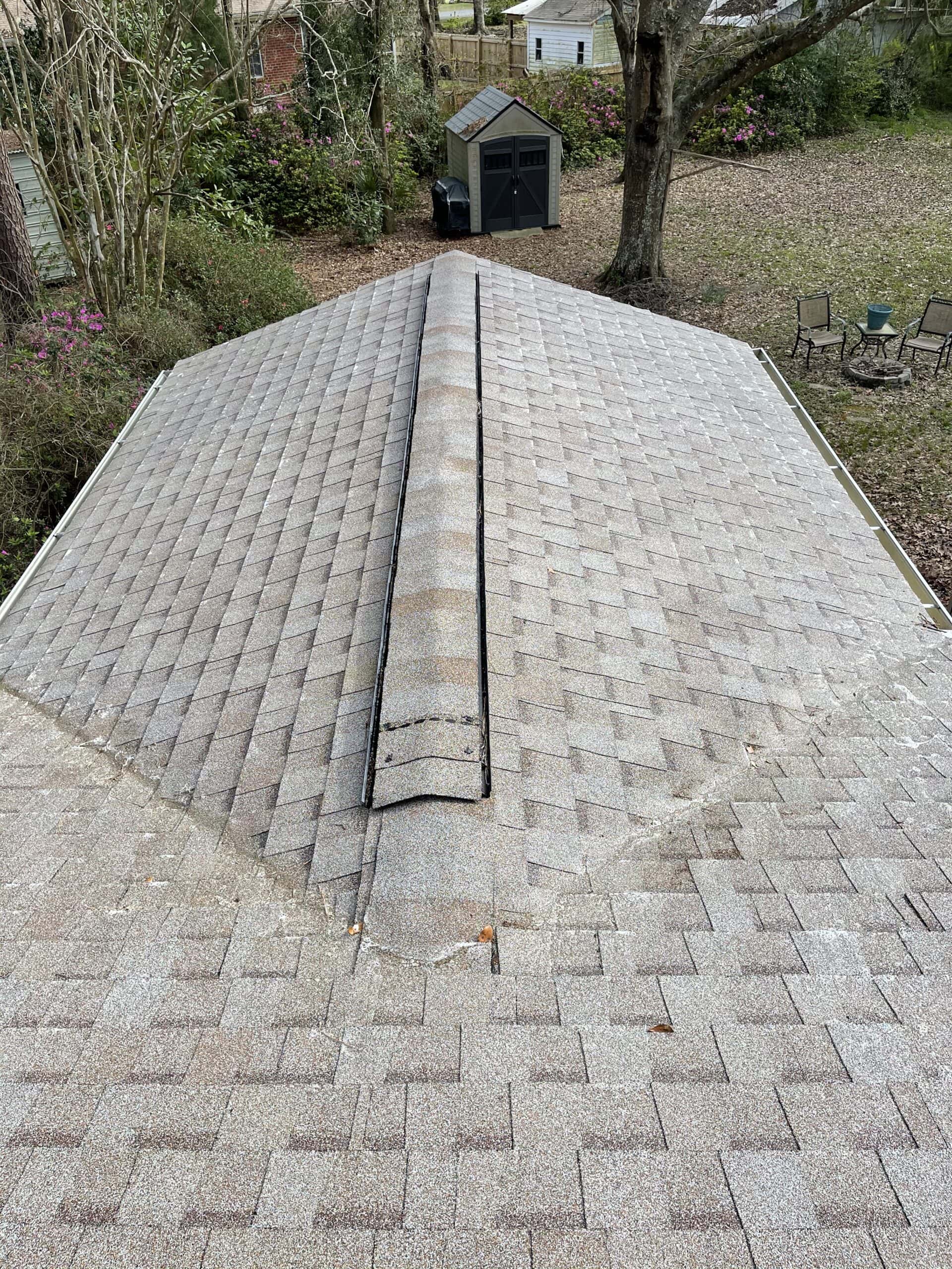 Same Charleston roof bright and clean after professional soft washing by Peppers